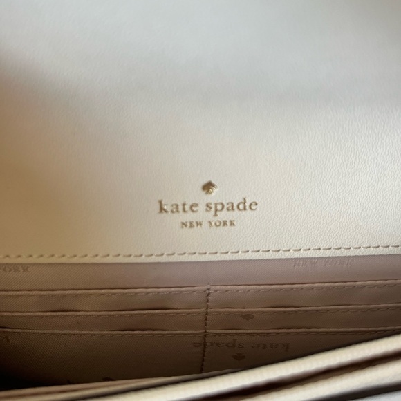 Kate Spade New York Brynn Small Flap Crossbody Cream Handbag Purse Clutch - Picture 7 of 9